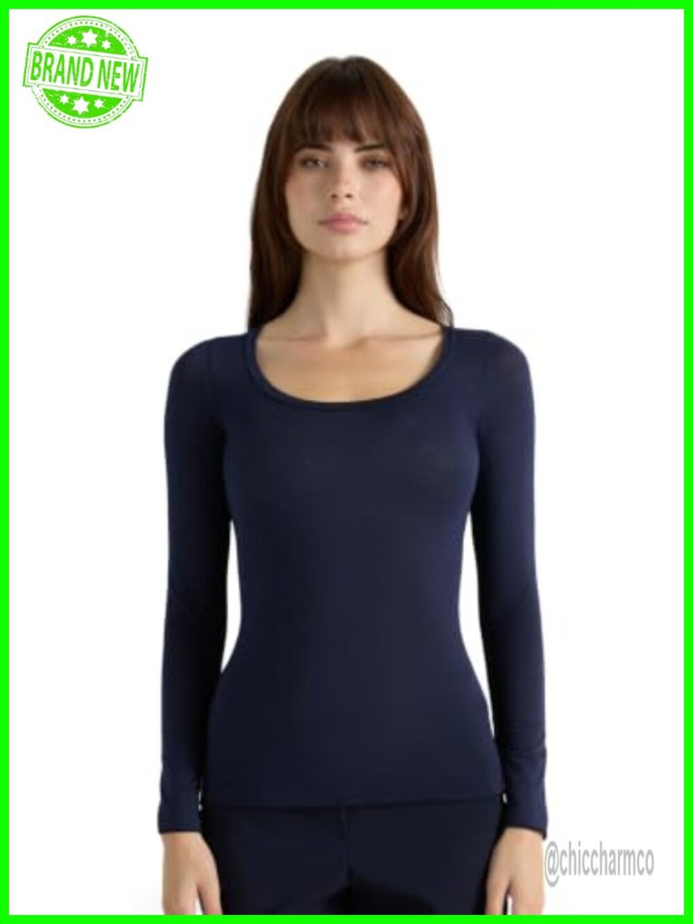 Modal Cashmere Long Sleeve Scoop Neck Tunic Top